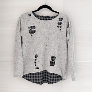 Generation Love Shredded Flannel Sweater